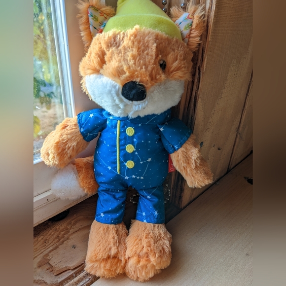 Infantino Go Gaga Goodnight Fox Plush  Starry Pajamas & Nightcap w/ Tag - Picture 1 of 8